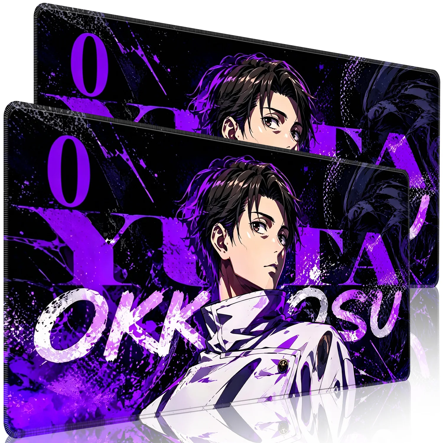 HD Anime Purple Mouse Pads Yuta Okkotsu Gaming Keyboard Rug Laptop Mousepad PC J-Jujutsu Kaisen Gamer Cabinet Extended Desk Mat view 3