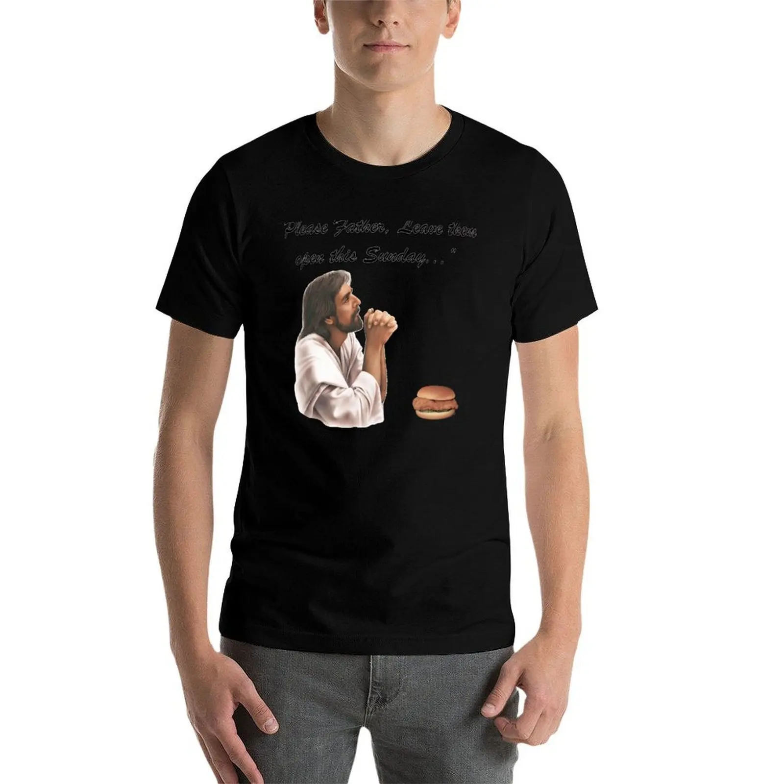 Jesus Chick-fil-a T-Shirt Basic Solid Color Casual Tee Shirt view 4