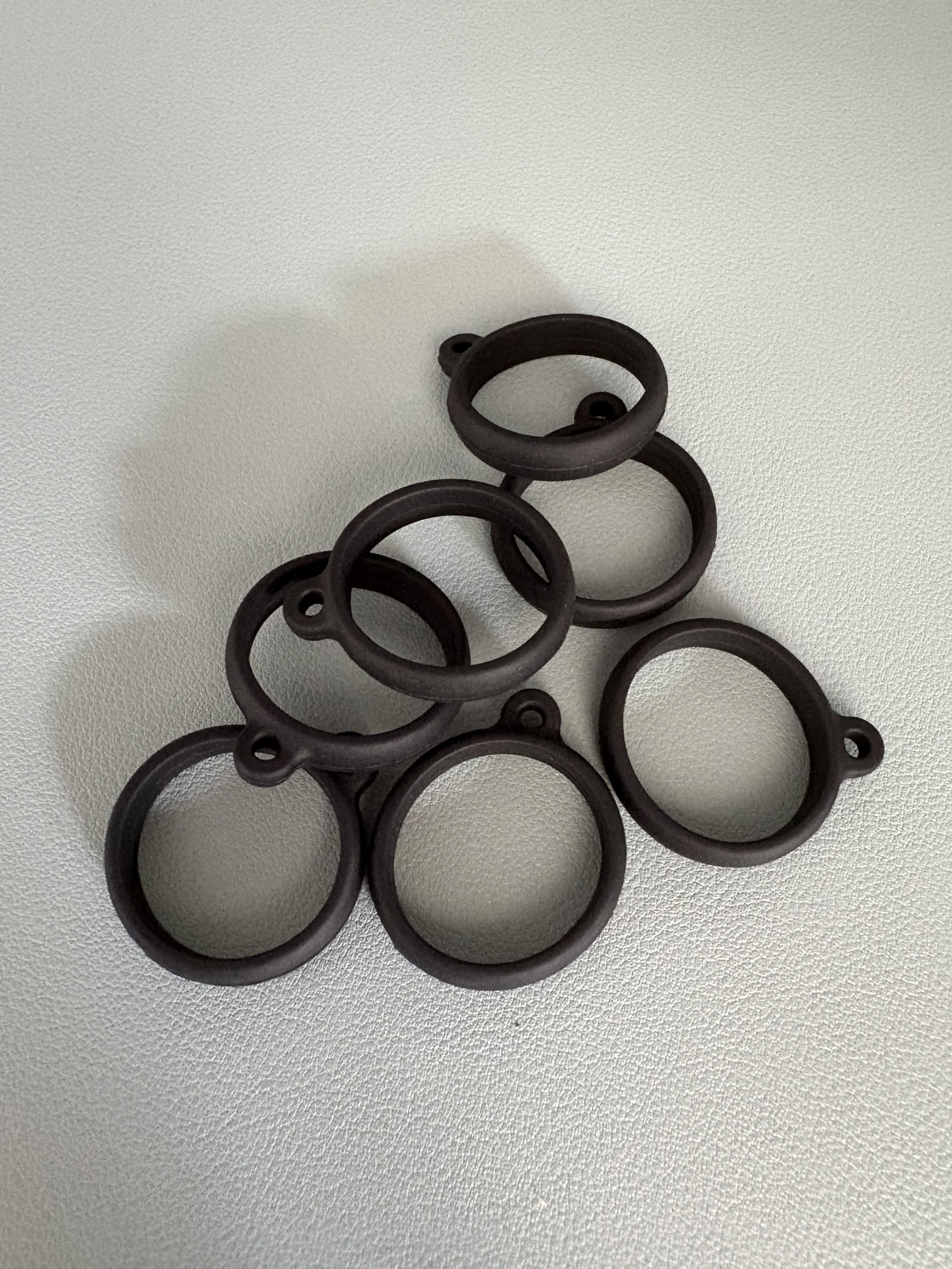 25mm Anti-Lost Silicone Rubber Rings Black Bands Holder Multipurpose Hanger ring