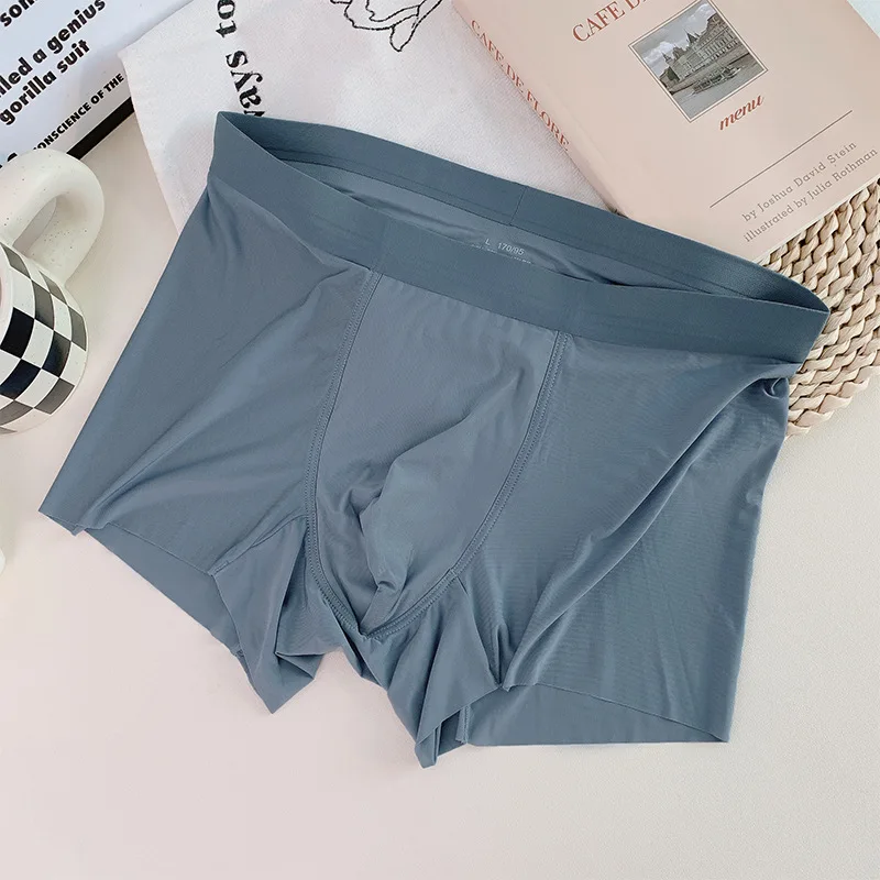 3pcs Summer Man Underwear Thin Quick Dry Ice Silk Men Boxers Traceless Undershorts L XL XXL XXXL XXXXL Man Underwears image 5