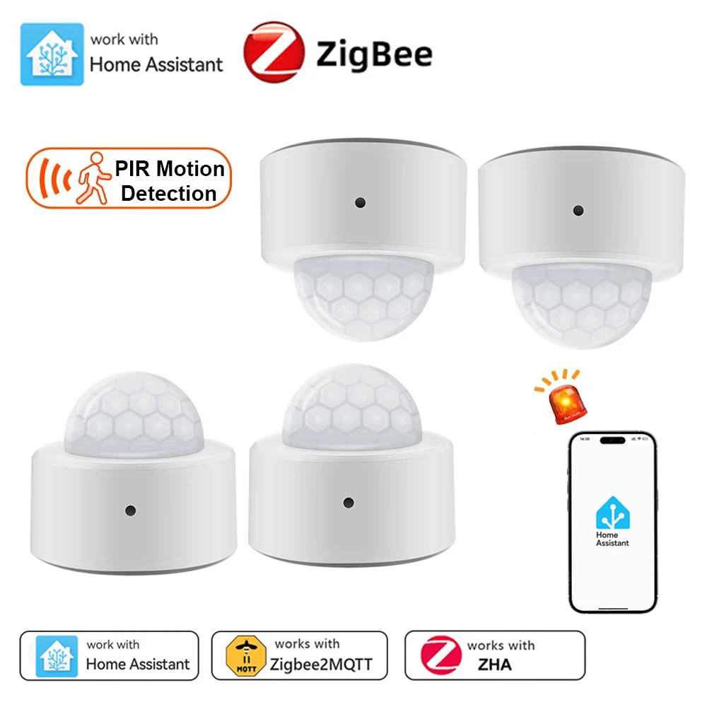 Tuya 2 In 1 Zigbee Mini Pir Bewegingssensor Detector + Helder Lux Licht Passief Infrarood Inbraakalarm Sensor Slim Leven