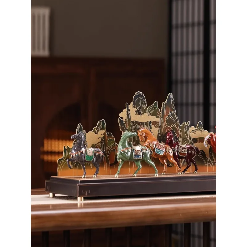 Qianqiu Junye Decoration Zhaoling Six Horses Horse Ornament Home Hallway Table Decoration Craft Gift