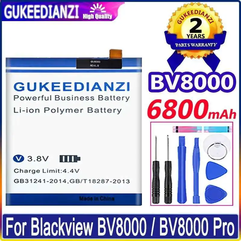 

BV 8000 6800mAh Battery for Blackview BV8000 Batteries Blackview BV8000 Pro BV8000Pro BV 8000 Pro Batteries + free tools