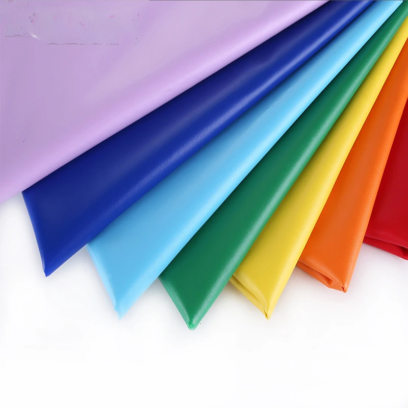 Faux Leather Fabric By The Meter for Sofa Covers Upholstery Diy Interior Sewing PU Napa Cloth Plain Black Blue Thickened Luster