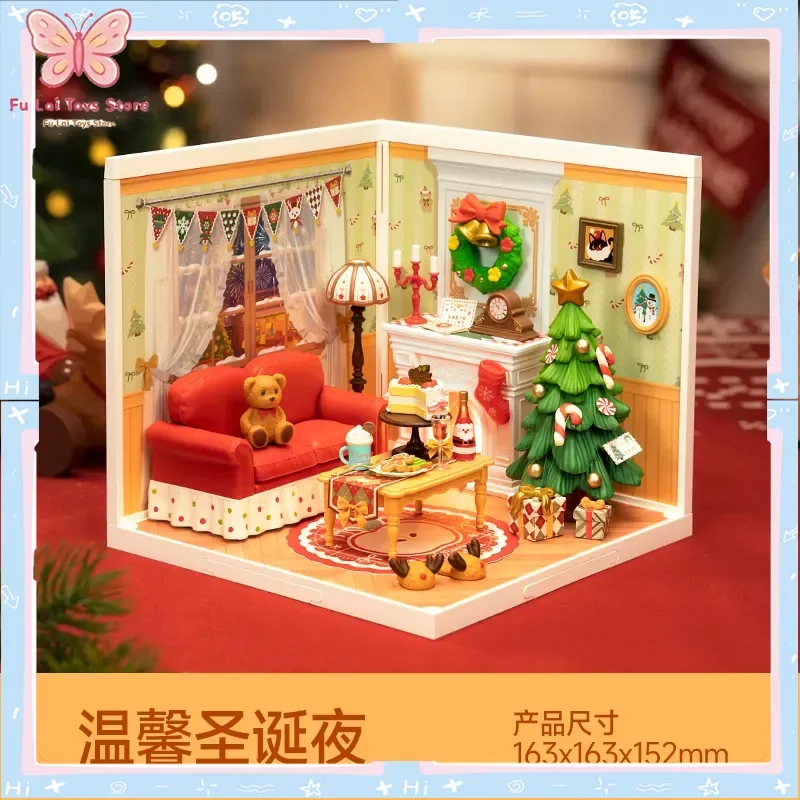 Original Super Creator Christmas DIY Miniature House Creative Handmade Assembly Toy Micro Diorama holiday Gift Christmas Present