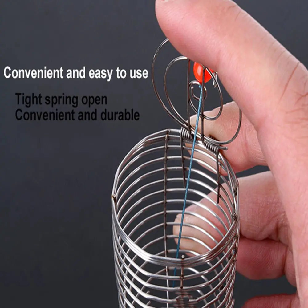 

Stainless Steel Holder Fish Bait Tackle Accessory Fishing Feeder Bait Basket Fishing Bait Cage Lure Cages