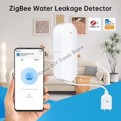 EWelink Zigbee Smart Water Leak Sensor Remote Monitor WiFi Water Overflow Level Detector Water Leak Sensor Security Sound Alarm