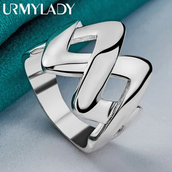 DOTEFFIL-collar Con Colgante Cuadrado/cerradura De Corazón De Plata De Ley 925 Con Logotipo Original, Cadena De 16-30 Pulgadas Para Compromiso De Boda / Joyería Fina