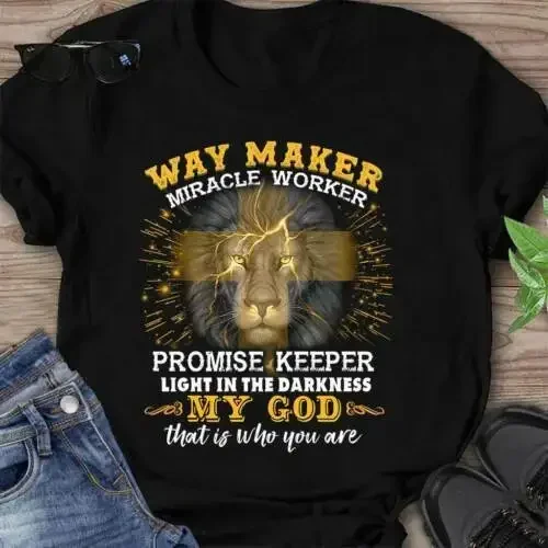 Way Maker Miracle Worker Promise Keeper Light In The Darkness My God T-SHIRT