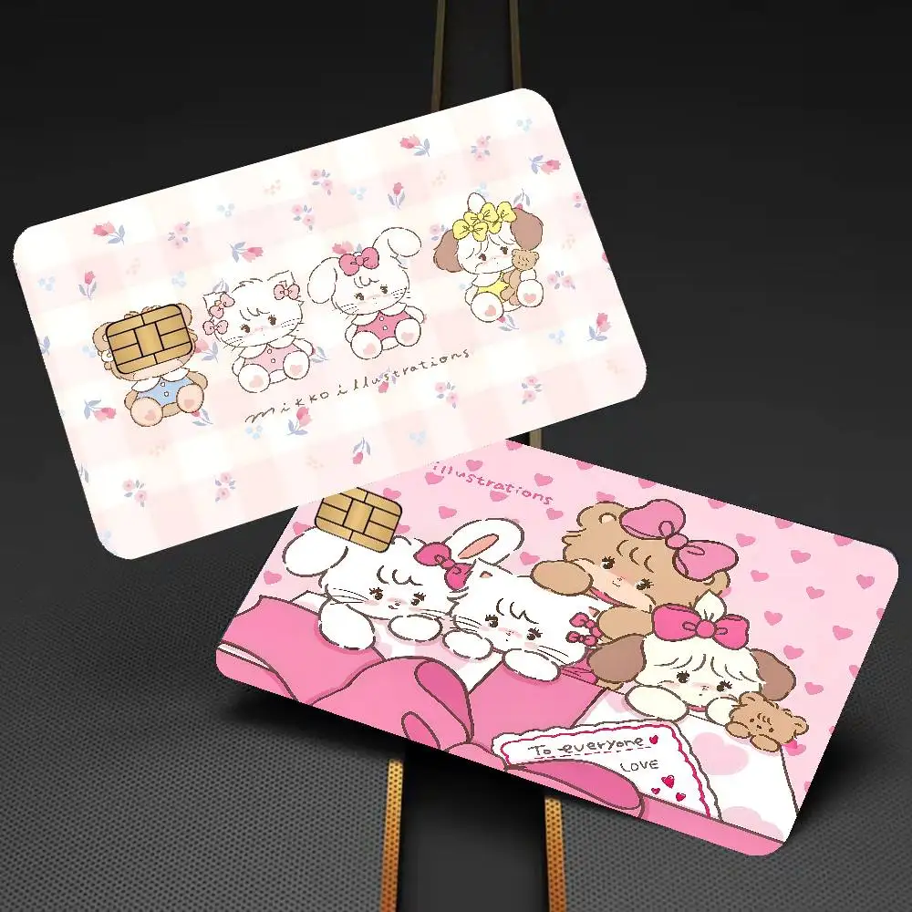 Cartoon Cute M-mikko Game Film Cover Sticker Case for Small Chip Credit Debit Card Front Side