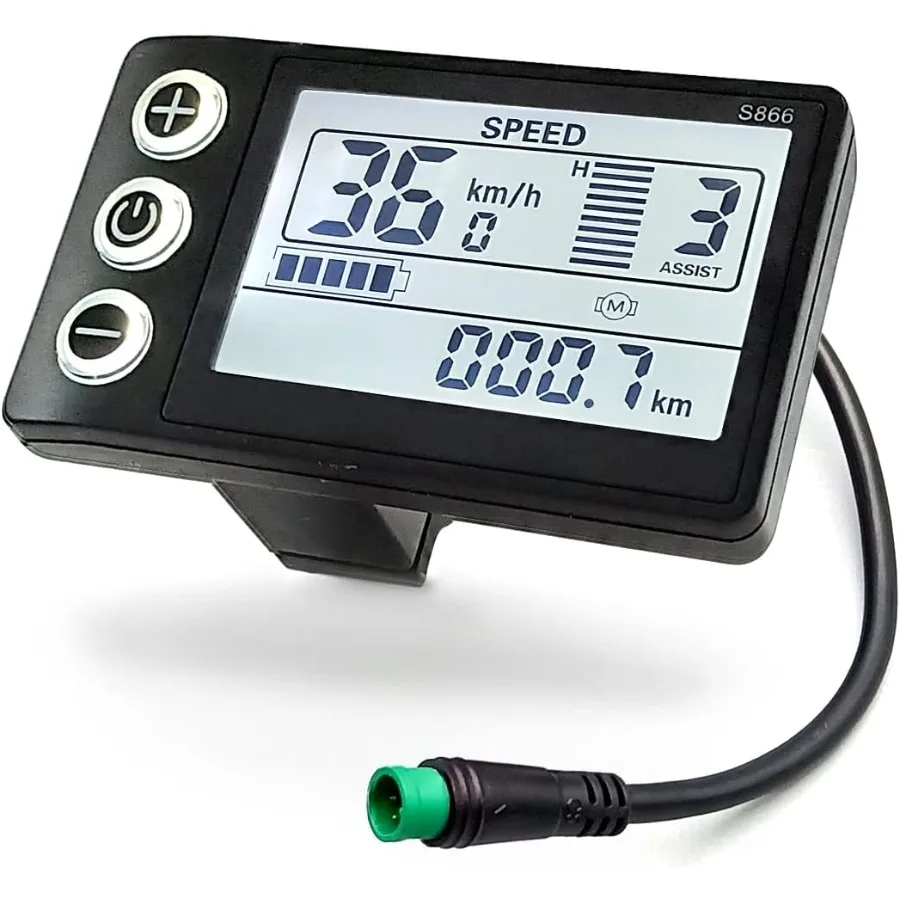 

Электрический ycle LCD S866 Дисплей Метр 24 В 36 В 48 В 60 В EBike Дисплей Метр Панель управления с водонепроницаемой вилкой SM