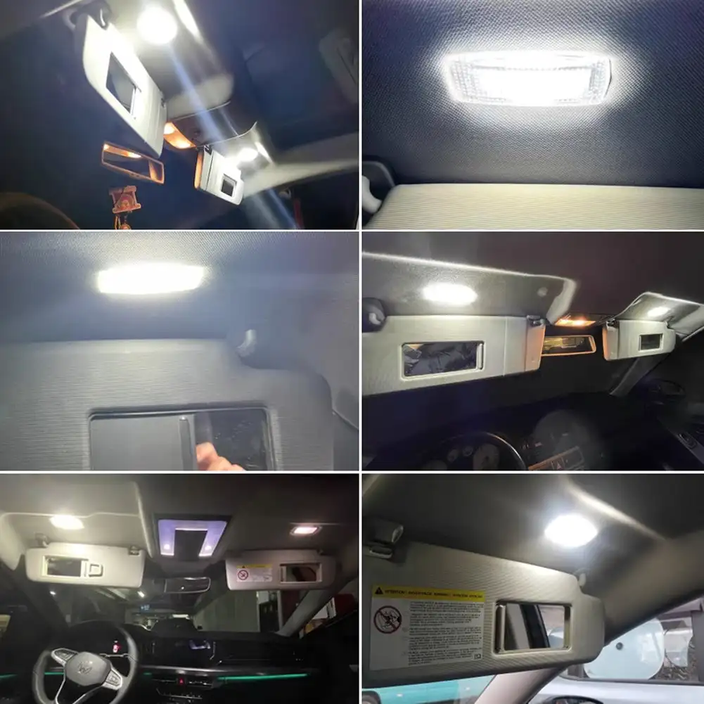 차량용 LED 인테리어 독서등 선 바이저 램프, 폭스바겐 VW 골프 5/6 플러스 제타 파사트 cc 폴로 티구안 투란 액세서리, 1 개