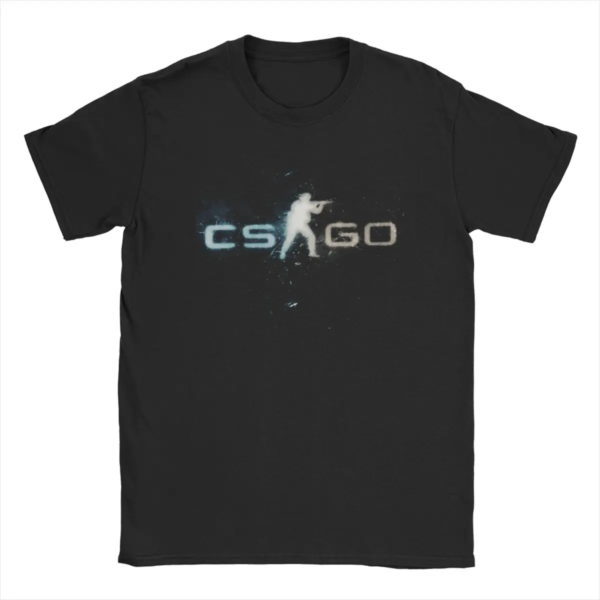 Vintage Counter-Strike 2 CS Go T-Shirt for Men Crew Neck 100% Cotton T Shirt Shootting Game Short Sleeve Tees Summer Clothing