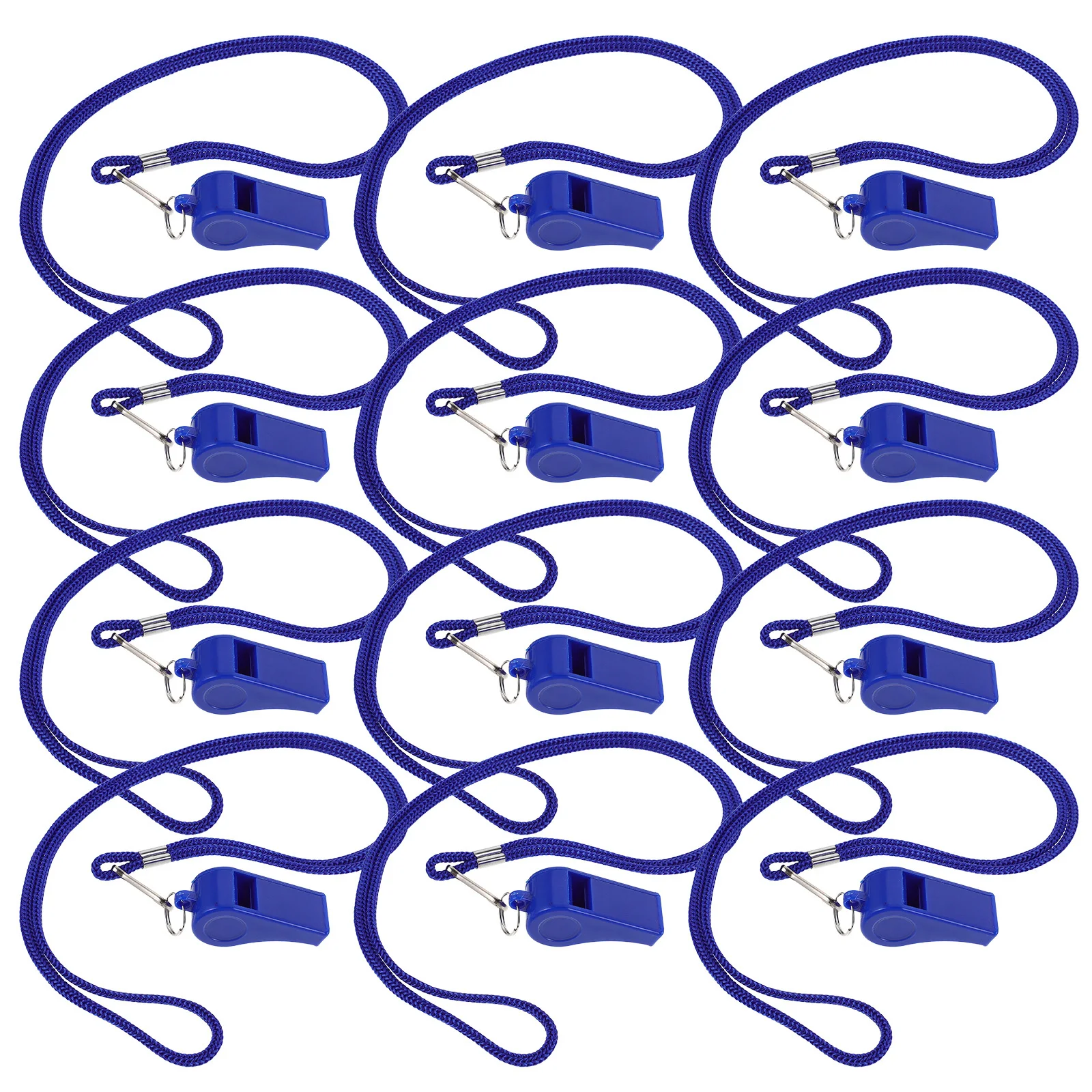 

36Pcs Blue Outdoor Whistle High Decibel Sound for Hiking Camping Sports Referee Visibility Lifeguard Whistle Plastic Whistles