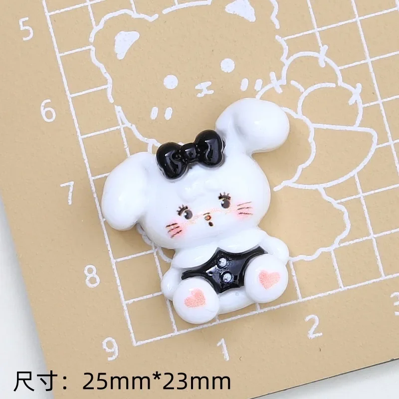 10Pcs Cartoon bow kitten, puppy series Flat Back Resin Cabochons Scrapbooking DIY Jewelry Craft Decoration Accessorie