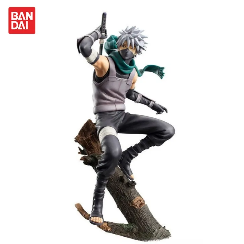 بانداي ناروتو تمثال هاتاكي كاكاشي أنيمي شخصية كرتونية تمثال رائع نموذج دمية سطح المكتب حلية جمع الهدايا
