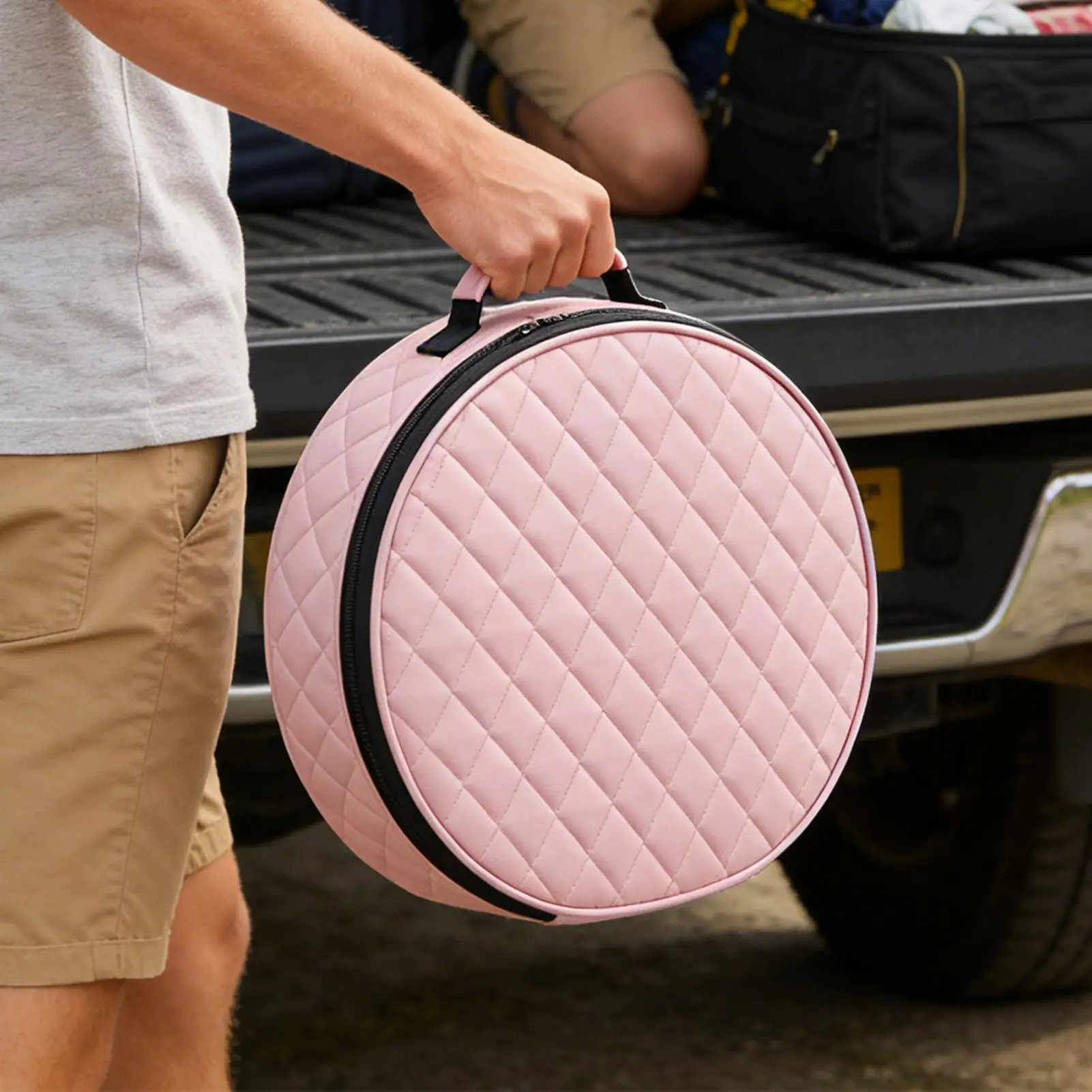 

Сумка для зарядного кабеля электромобиля, вместительный контейнер с ручкой, сумка для хранения зарядного кабеля электромобиля для гаража, багажника, поездок на работу, кемпинга