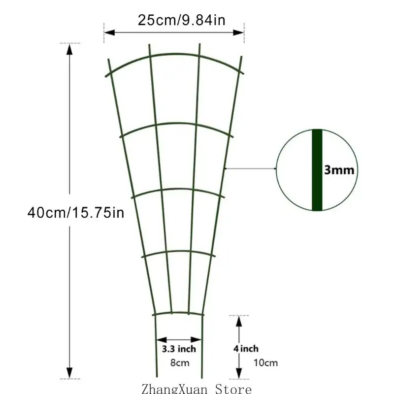 Gewölbtes Pflanzenstützgestell, Klettergerüst-Set aus Metall für den Innenbereich 3XUF – Detail 6