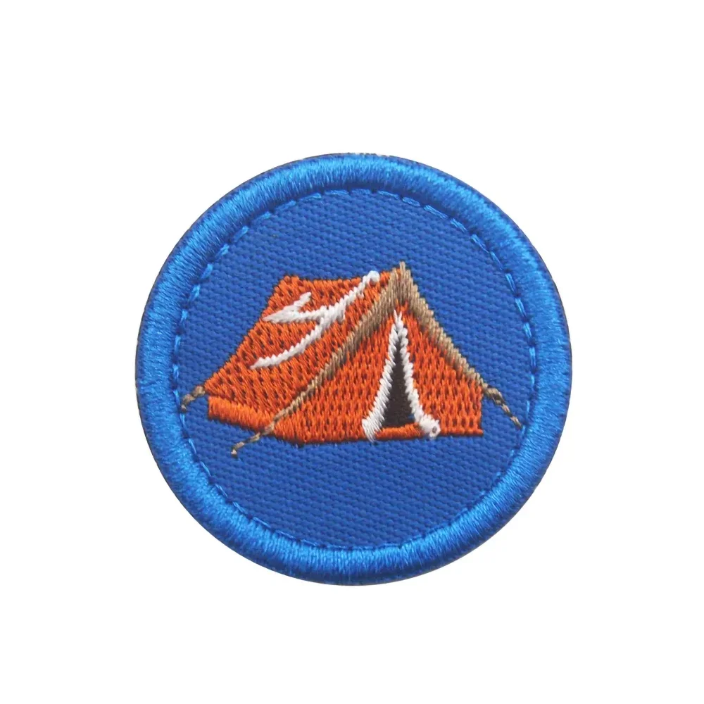 American Boy Scout Embroidered Patch Hook and Loop Patches Clothes Tactics Morale Badges on Backpack Hat Reward Sticker for Kids