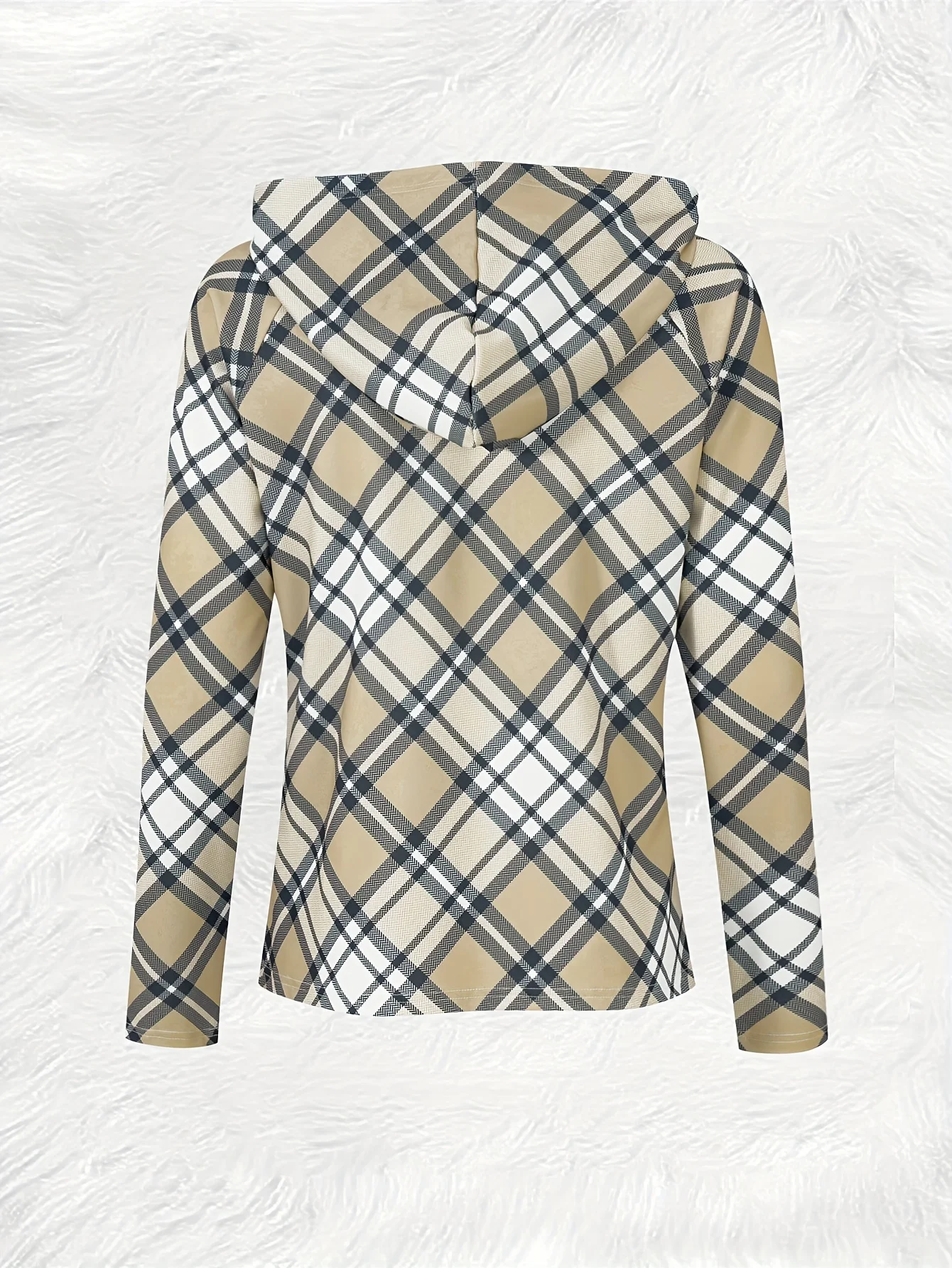 Printed Design Spring and Autumn styles Plaid Checkered Pattern Design Style casual style hooded jacket