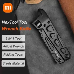 샤오미 NexTool 다기능 렌치 나이프 접이식 도구, 다목적 플라이어, 목재 톱, 슬롯 스크루드라이버, 주방 커터, 9 in 1