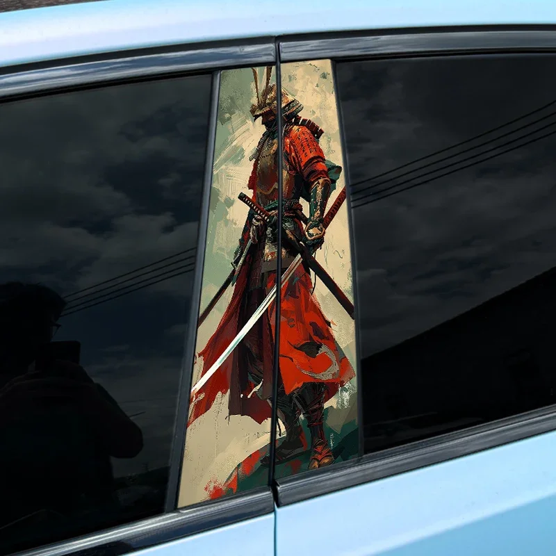 

1PC JDM Samurai Car Stickers Auto B Pillar Waterproof Decoration Cover Scratches DIY Car Doors Pillar Sunscreen PET Decals