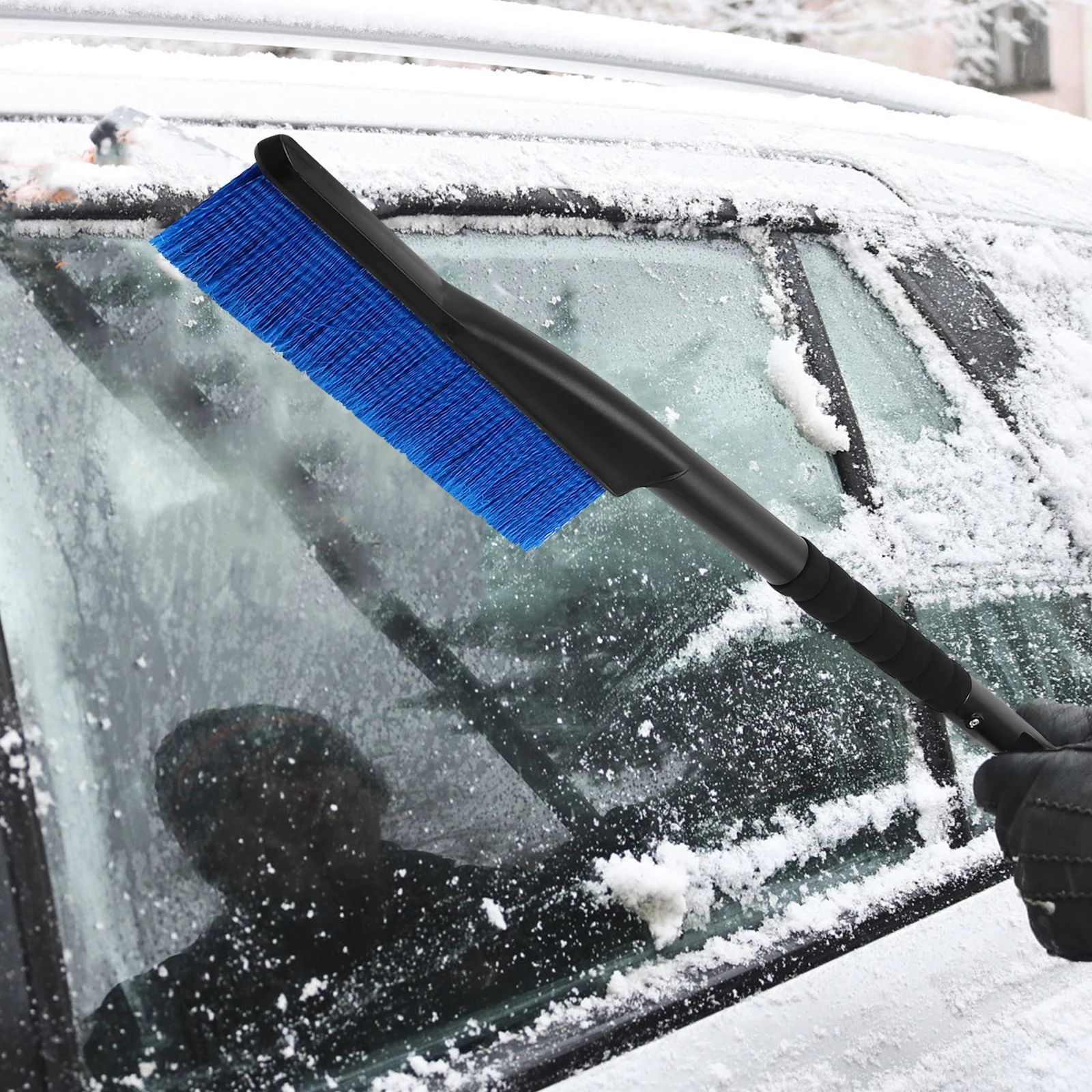 

Ice Shovel Snow Brush Combo 2 in 1 Car Snow Removal Tool Heavy Duty Lightweight Wide Surface for Car Glass Paint Protection