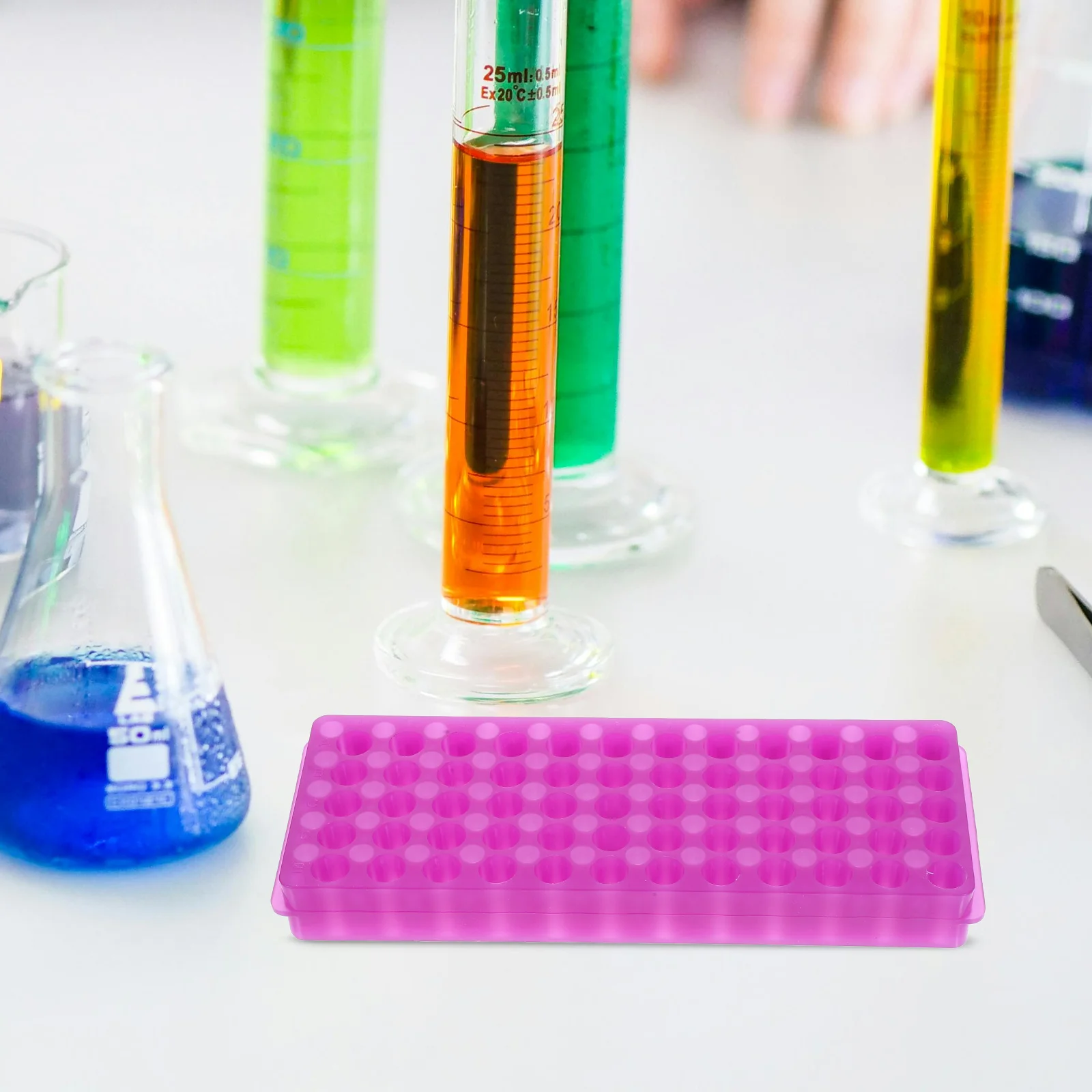 

6pcs Test Tube Rack Double Sided 0.5 1.5 2ml Lab Storage Holder Glass Tubes Vial Plastic St Reusable
