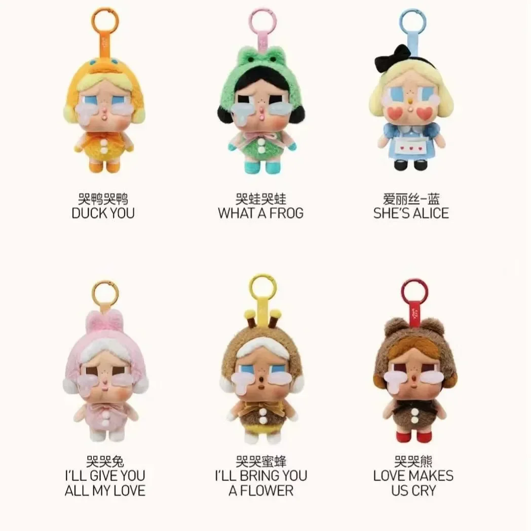 For Mystery Blind Box Figures Crybaby Crying Again Series Cute Vinyl Doll Toy Crybaby Animal Pendant Keychain Doll Present