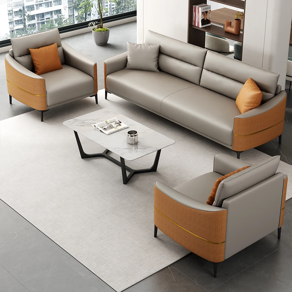 Luxury Modern Office Furniture Commercial Furniture Small Office Sofa Chair Leather Single Sofa Office Sofa Leisure Seatingpromo