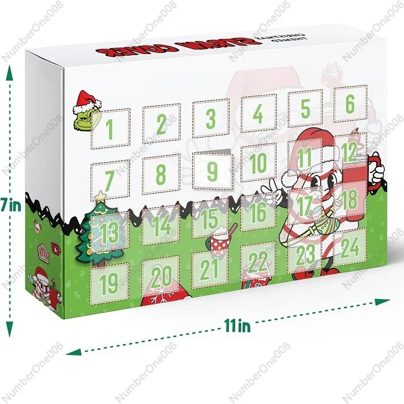 New Product 2024 Advent Holiday Calendar Christmas Straw Cap 24 Days Surprise Gift