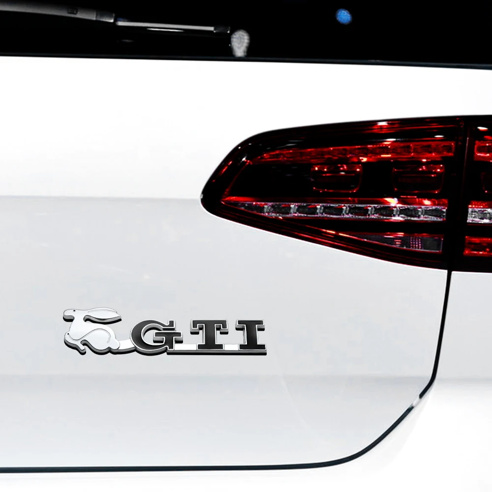 Car Styling Metal R Logo Body Trunk Decoration Fender Sticker For Volkswagen VW Golf Polo Tiguan Jetta Touran Rline GTI Passat - view 5