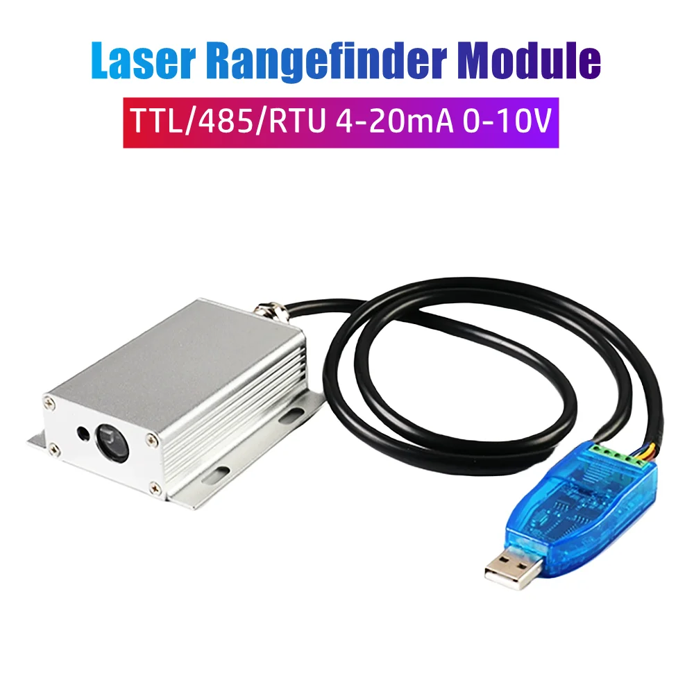 High Precision Laser Ranging Module Industrial Infrared Rangefinder Sensor TTL/485/RTU 4-20mA 0-10V Laser Ranging Sensor Analog