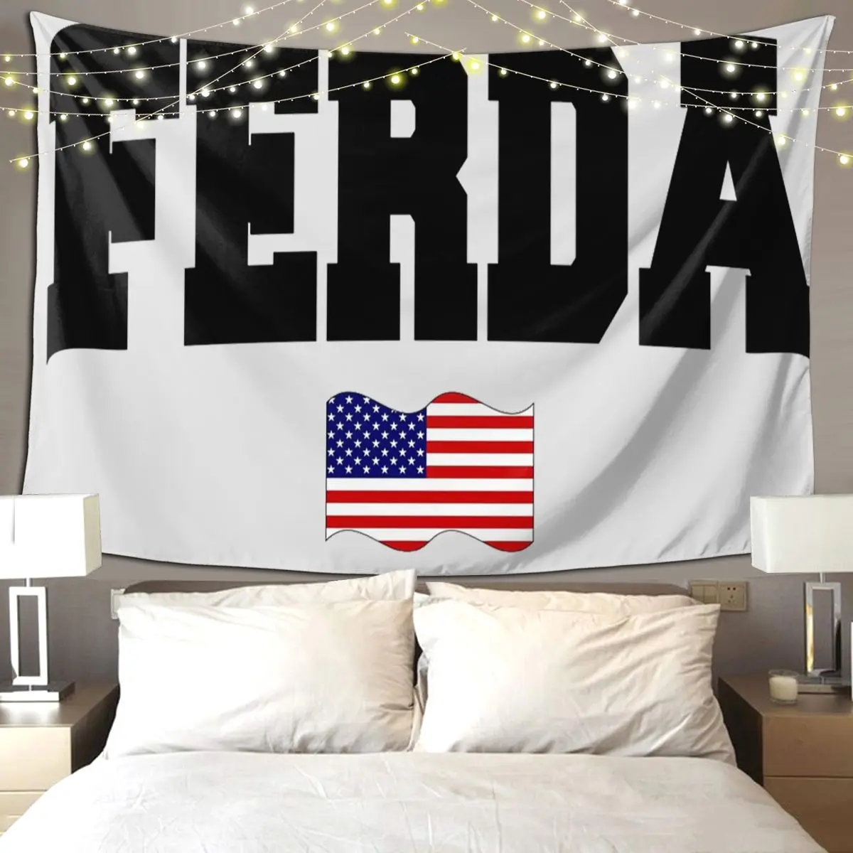 

Ферда с американским флагом, гобелен, художественный настенный гобелен, эстетическое украшение дома, гобелены для гостиной, спальни, комнаты в общежитии