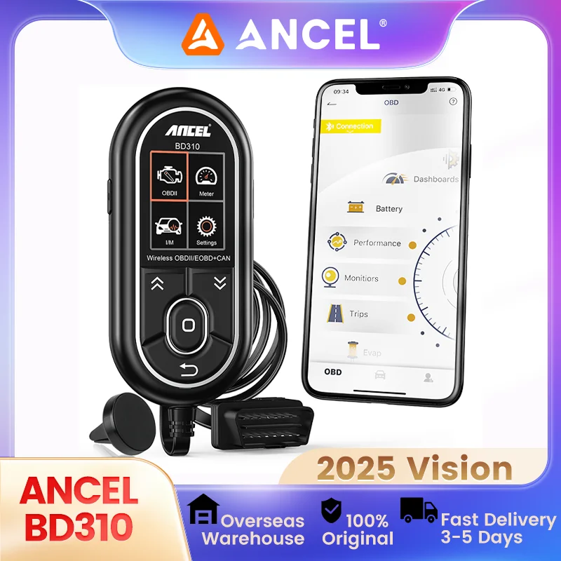 

Сканер ANCEL BD310 OBD2 Эксклюзивное приложение Bluetooth для Android IOS с анализатором аккумулятора Сканирование тестового считывателя кодов
