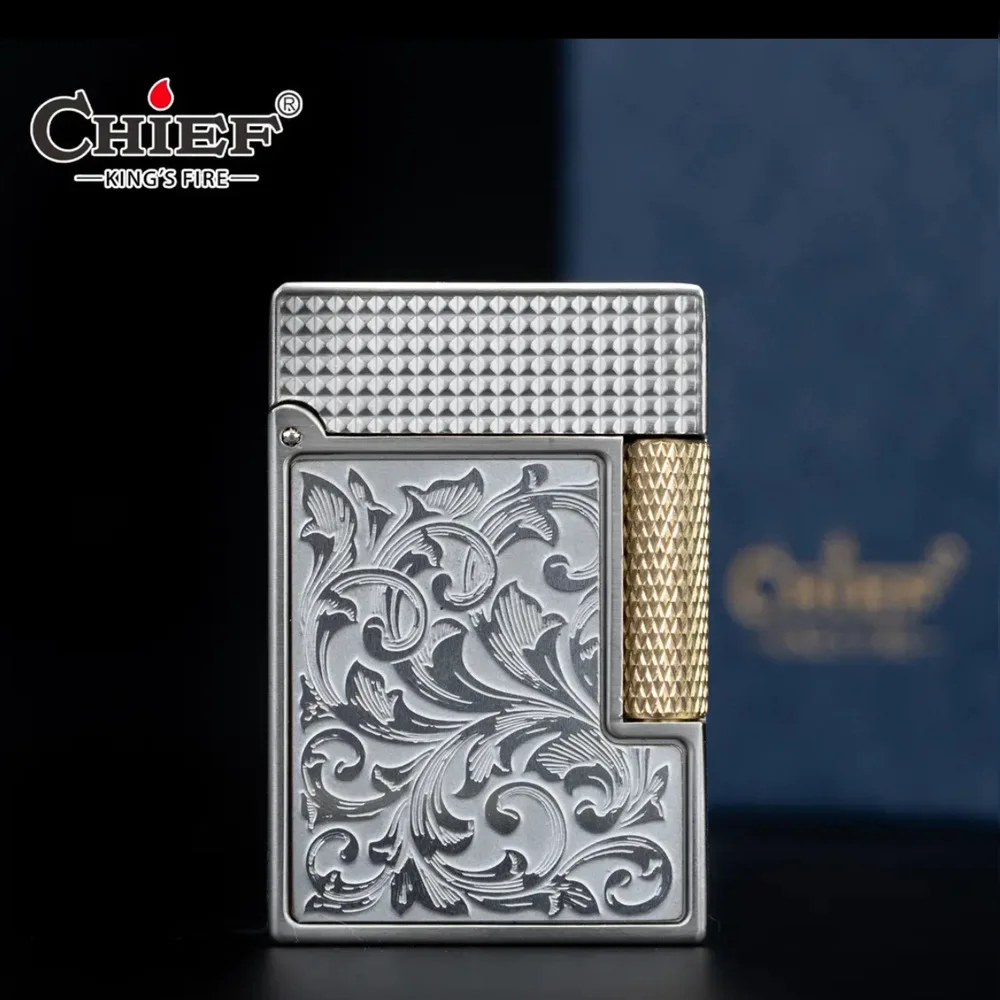 CHIEF Side Pulley Oil Lighter Second Generation Paris Nail Tangcao Fully Sealed Fuel Tank Lighter New Model