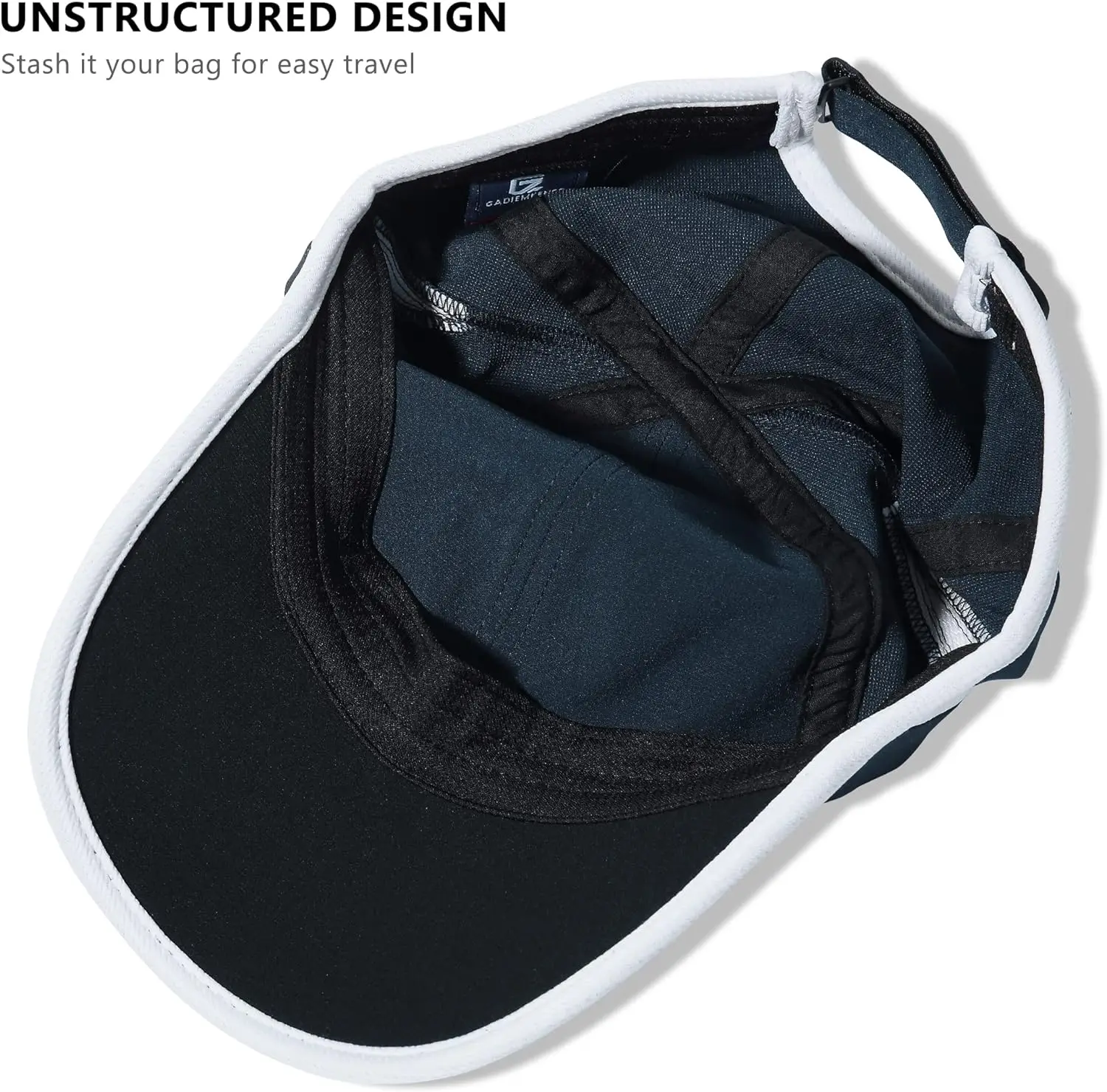 GADIEMKENSD Performance Running Hat, Stretchy Fabric with Vented Mesh for Outdoor Workouts