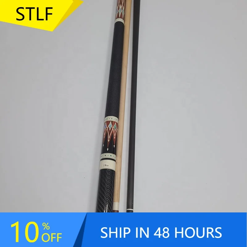 

STLFNEW Red Pool Carbon Cue Set 58inch+12.5mm Radial Pin Sticker Decal Hard Maple Wood in 2shafts Billiard Cues Stick for Americ
