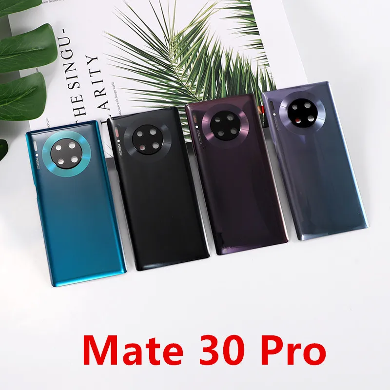 

Задний корпус Mate30 Pro для Huawei Mate 30 Pro 6,53 дюйма, стеклянная задняя крышка аккумулятора, ремонт, замена дверного корпуса + объектив камеры