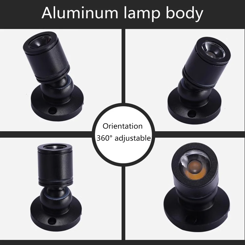 USB LED Mini Spotlight, Adjustable Plug-in Display Light for Wine Cabinet, Model Showcase,Shelf,Counter，Party  Decor Lighting