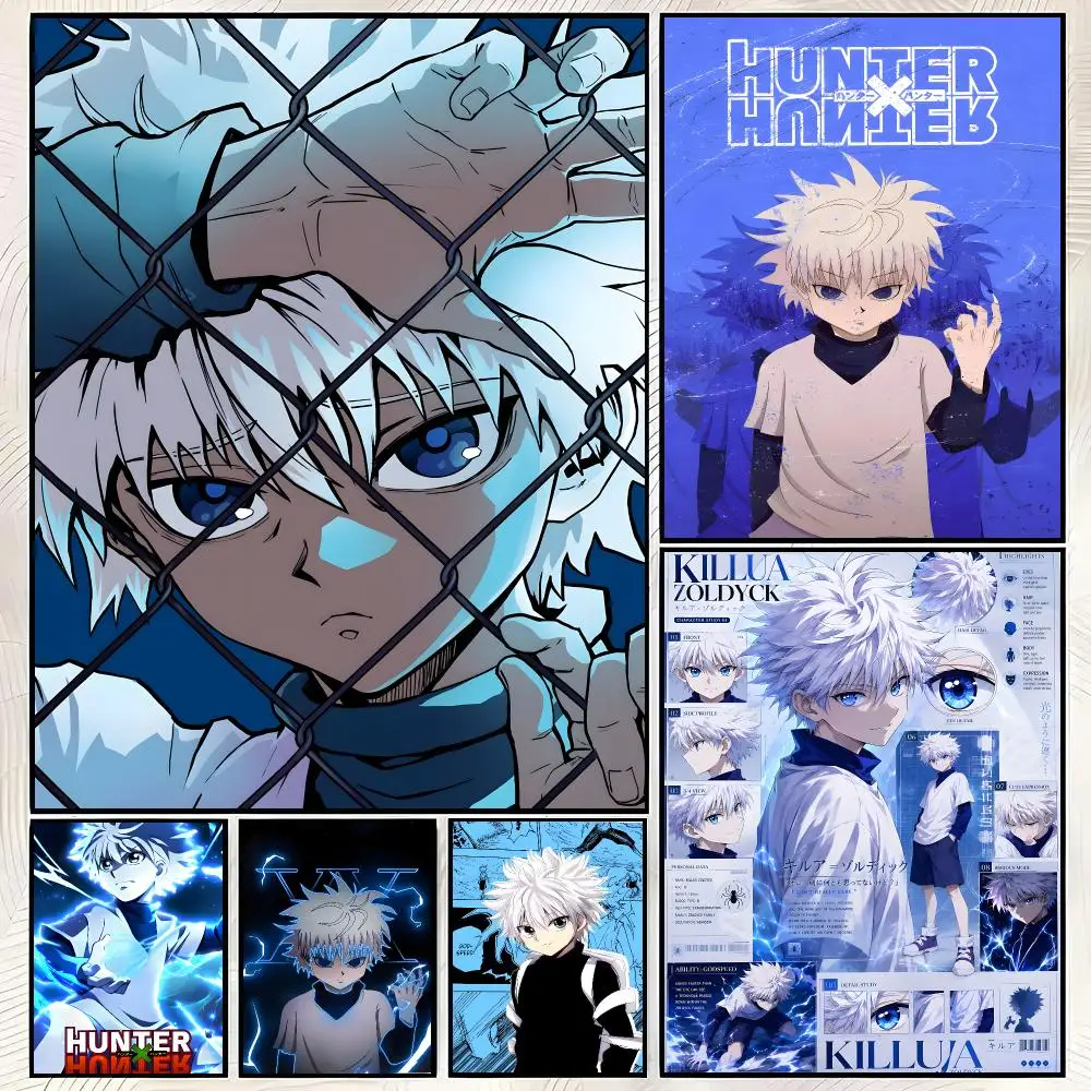 Anime K-Killua Zoldyck Poster HD Waterproof Self-Adhesive For Living Room Gift Bedroom Hallway Wall Decor