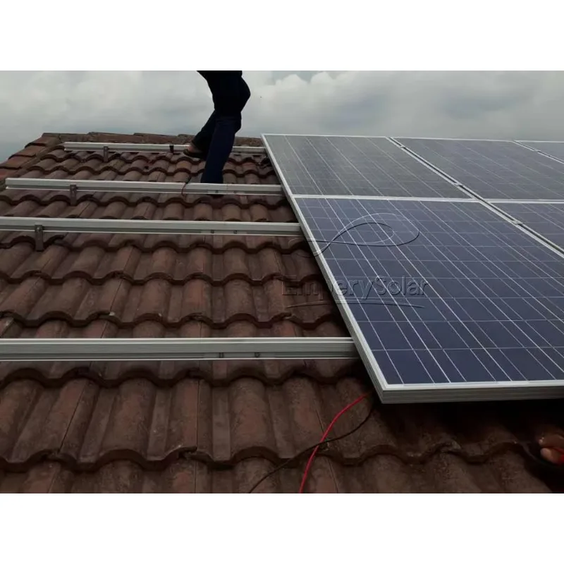 Solar Tile Pitched Roof Anodized Aluminium Solar Rail Panel Mounting System with Stainless Steel Hooks - Detail 1