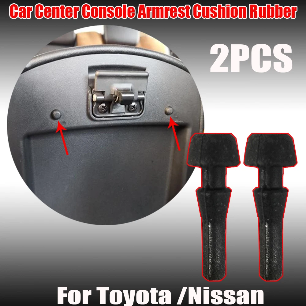 

2PC For Toyota Land Cruiser J100 1998 / Nissan X-Trail T31 2007 Car Center Console Armrest Cushion Rubber