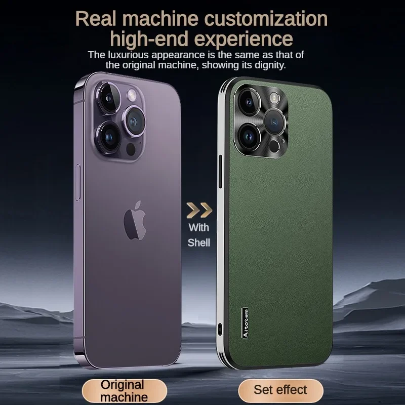 Capa protetora de lente completa para iphone 11 12 13 14 15 16 pro max 14 15 16 plus capa de couro macio à prova de choque capa traseira capa de telefone
