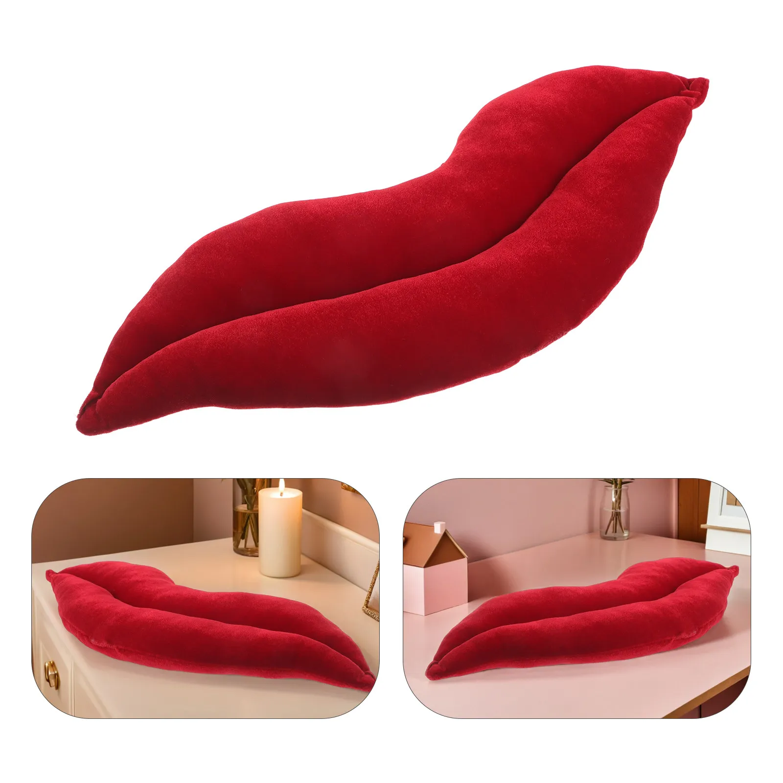 

Red Lip Throw Pillow Valentines Day Romantic Stuffed Lip Cushion Sofa Couch Bed Centerpiece Soft Huggable Valentines Day