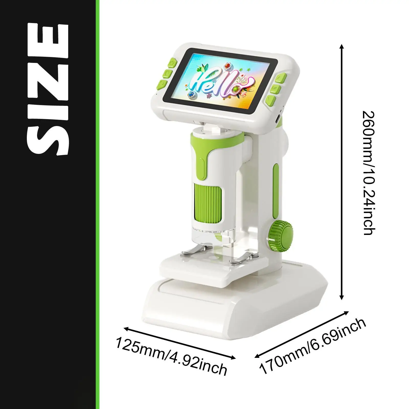 Kindermikroskop, elektronische Lupe, tragbare USB-wiederaufladbare Outdoor-Lupe für Kinder, Studenten, Geburtstagsgeschenke