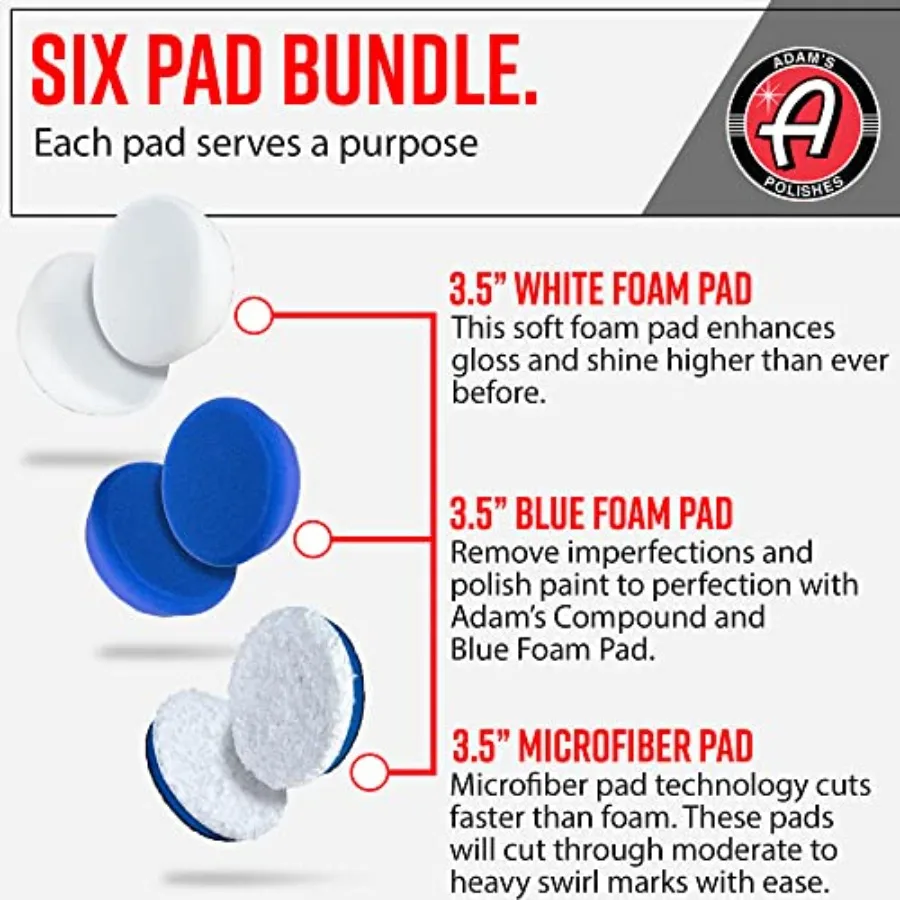Premium Polisher Pads Bundle, Expertly Designed to Make Polishing and Paint Correction Easier and Quicker, Color Coded to Match