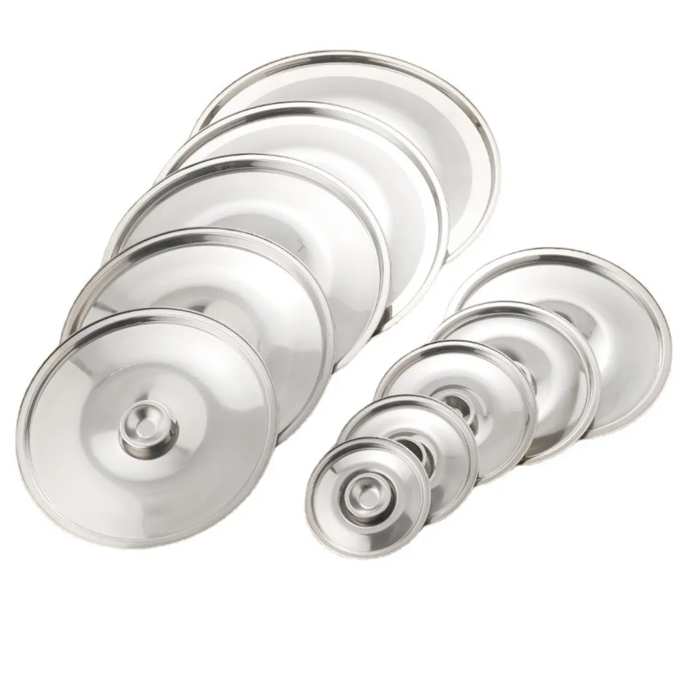 Nuevo Tapa redonda para olla de 10-24cm, tapa gruesa de acero inoxidable, cubierta para olla, reemplazo Universal, tapa para alimentos de cocina, suministros de cocina