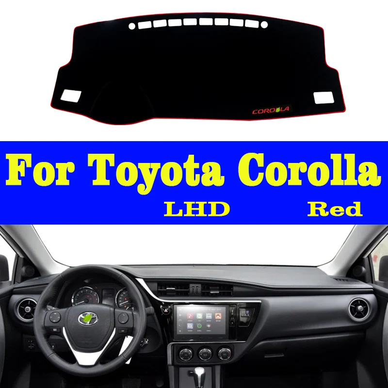 Car Dashboard Avoid Light Pad Instrument Platform Cover Carpets Accessories For Toyota Corolla E180 2014 2015 2016 2017 2018