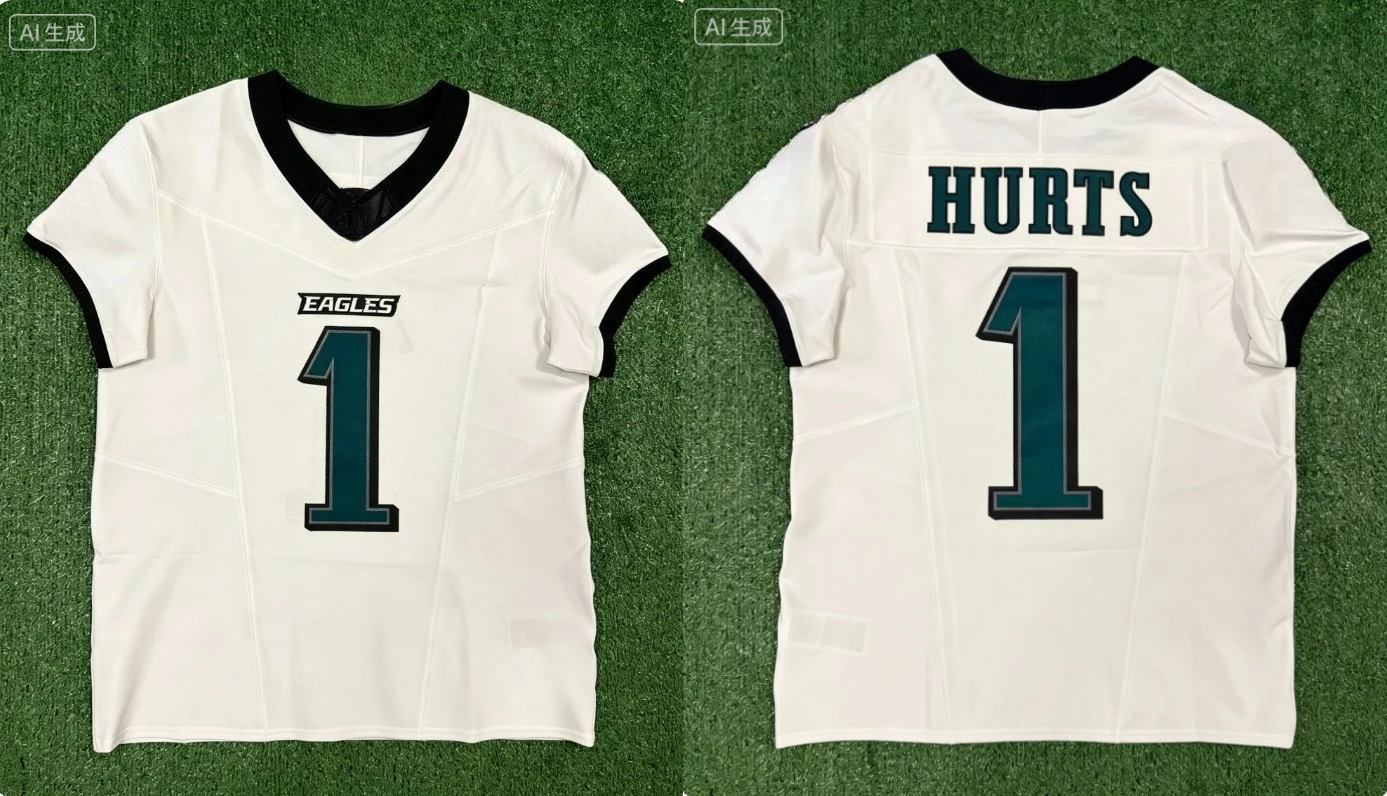 White #1 Number American Football Jersey Unisex V-Neck Short Sleeve Tee Eagle Graphic Sports Uniform Casual Tops Men Women Fan